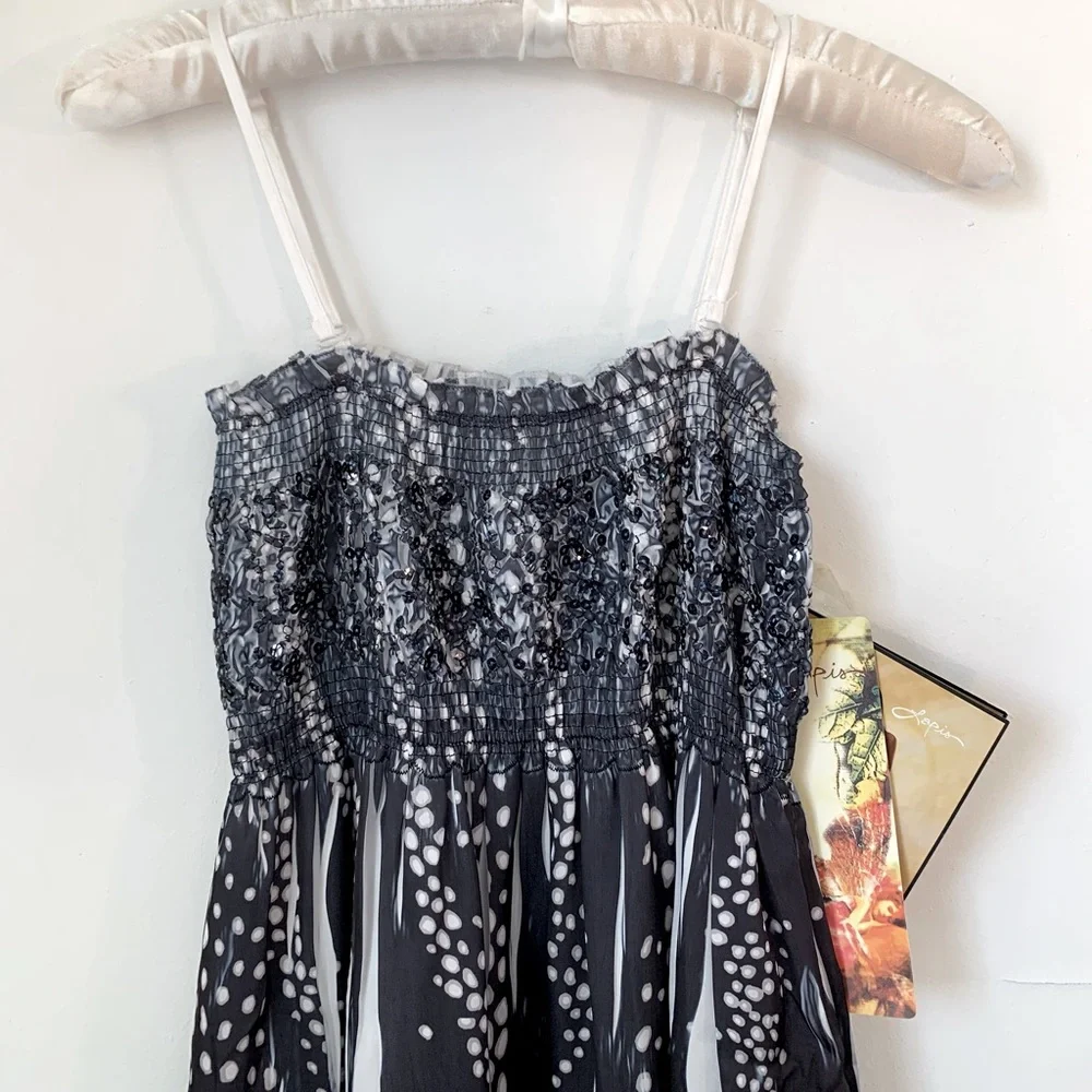 Lapis Convertible 3-Way Strapless Dress Black S/M